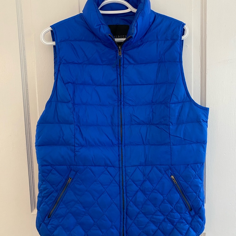Cobalt Blue Quilted Down Puffer Vest